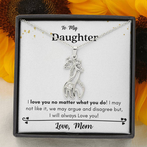 Lurve™ Daughter - Love You No Matter What You Do Giraffe Necklace