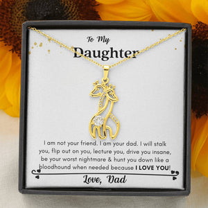 Lurve™ Daughter - I Love You Giraffe Necklace