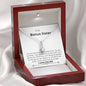 Bonus Sister - My Family, Grateful, Met Alluring Beauty Necklace Mahogany