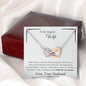 Lurve™ Wife - Smile for No Reason Interlocking Hearts Necklace Mahogany