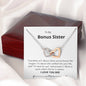 Bonus Sister - Here For You Interlocking Hearts Necklace
