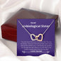 Unbiological Sister - You Are My Family Interlocking Hearts Necklace Mahogany