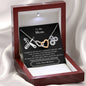 Lurve™ Mom - You Are Irreplaceable, Mechanic Interlocking Hearts Necklace