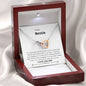 Bestie - Treasure, Encouragement,Inspiration Interlocking Hearts Necklace Mahogany