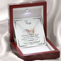 Lurve™ Wife - I Love You, Special Interlocking Hearts Necklace Mahogany