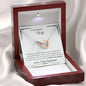 Lurve™ Wife - Smile for No Reason Interlocking Hearts Necklace Mahogany