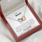 Bestie - Treasure, Encouragement,Inspiration Interlocking Hearts Necklace Mahogany