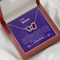 Bestie - Knight in Shining Armor Interlocking Hearts Necklace Mahogany