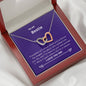 Bestie - Here For You Interlocking Hearts Necklace