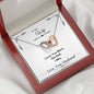 Lurve™ Wife - I Love You More Interlocking Hearts Necklace Mahogany
