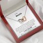 Bestie - Miss You, Love You Interlocking Hearts Necklace Mahogany