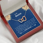 Bestie - Treasure, Encouragement,Inspiration Interlocking Hearts Necklace Mahogany