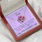 Lurve™ Wife - Love, Heart, Part Interlocking Hearts Necklace Mahogany