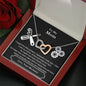 Lurve™ Mom - You Are Irreplaceable, Mechanic Interlocking Hearts Necklace