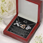 Lurve™ Mom - You Are Irreplaceable, Mechanic Interlocking Hearts Necklace
