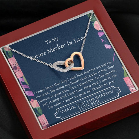 Future Mother In Law - Stole My Heart Interlocking Hearts Necklace