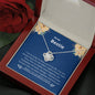 Bestie - Lucky,Cherish, Wnderful Friend Love Knot Necklace