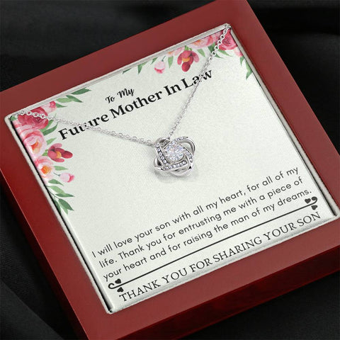 Future Mother In Law - A Piece of Your Heart Love Knot Necklace