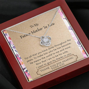 Future Mother In Law - Mean The World Love Knot Necklace