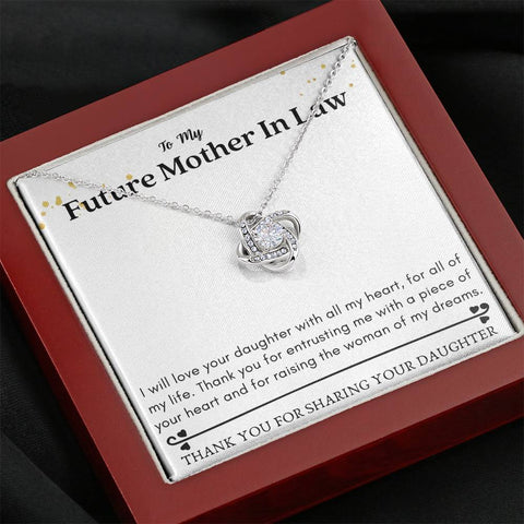 Future Mother In Law - A Piece of Your Heart Love Knot Necklace