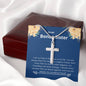 Bonus Sister - Lucky,Cherish, Wnderful Friend Cross Necklace