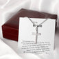 Bestie - Lucky,Cherish, Wnderful Friend Cross Necklace