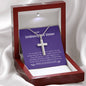 Unbiological Sister - Lucky,Cherish, Wnderful Friend Cross Necklace