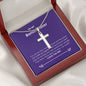 Bonus Sister - Rock, Piece, Holds Together Cross Necklace