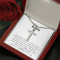 Bestie - Lucky,Cherish, Wnderful Friend Cross Necklace