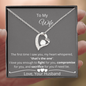 Lurve™ To My Wife - Fight, Compromise and Sacrifice Forever Love Necklace
