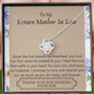 Lurve™ Future Mother In Law - First Breath, Cherish Love Knot Necklace